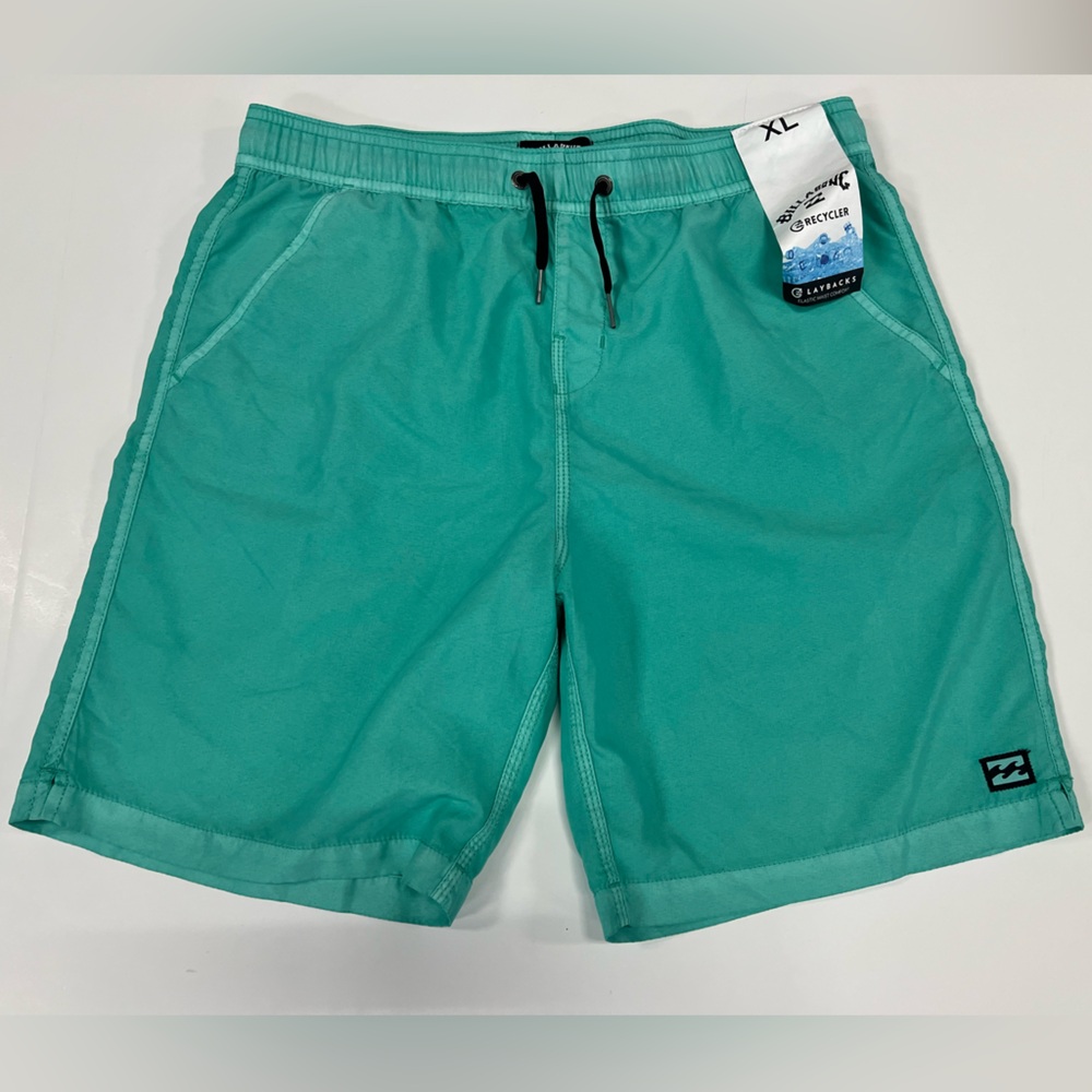 NWT Billabong Green Aqua Swim Shorts with Pocket